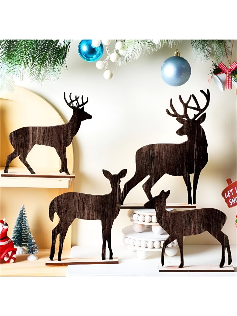 Table Decorations Artificial Decorations Wooden Centerpiece Decor